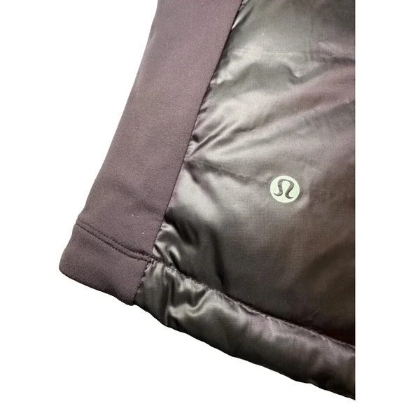 Lululemon Down For A Run Goose Down Quilted Vest II Size 6 Inkwell Purple Winter - Picture 5 of 6